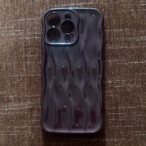 Wave Pattern Phone Case - Burgundy
